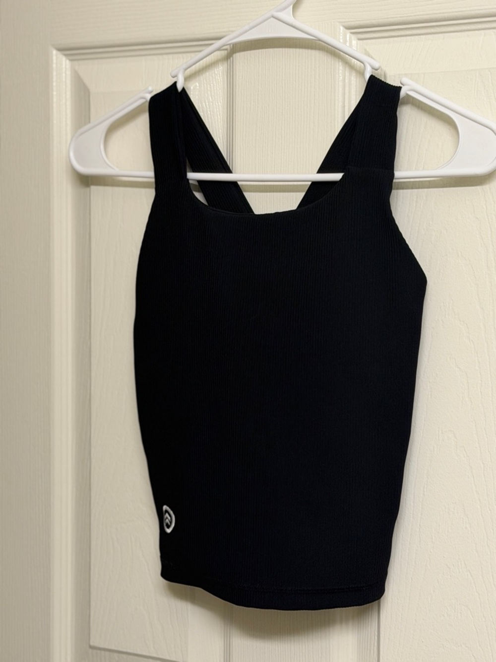 TLE - BLACK RIBBED CRISS CROSS BRA TOP